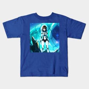 Anime Girl on an Ice Planet Kids T-Shirt